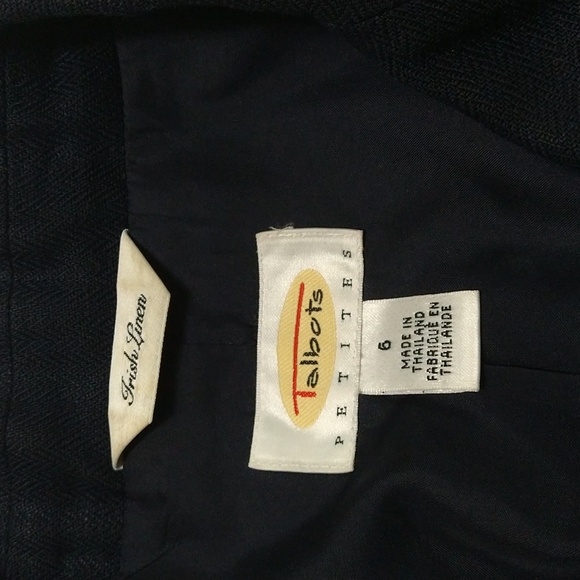 Talbot's Women's 2pc Navy Blue Pant Suit Matching Set Size 6/10 #W-739 - Picture 10 of 16